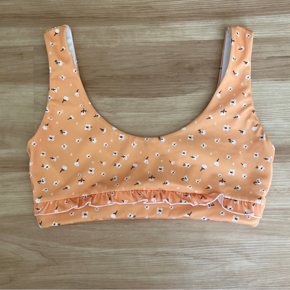 Kohela Peach Flower Bralette Bikini Top Women’s Size XS - Preowned, GUC